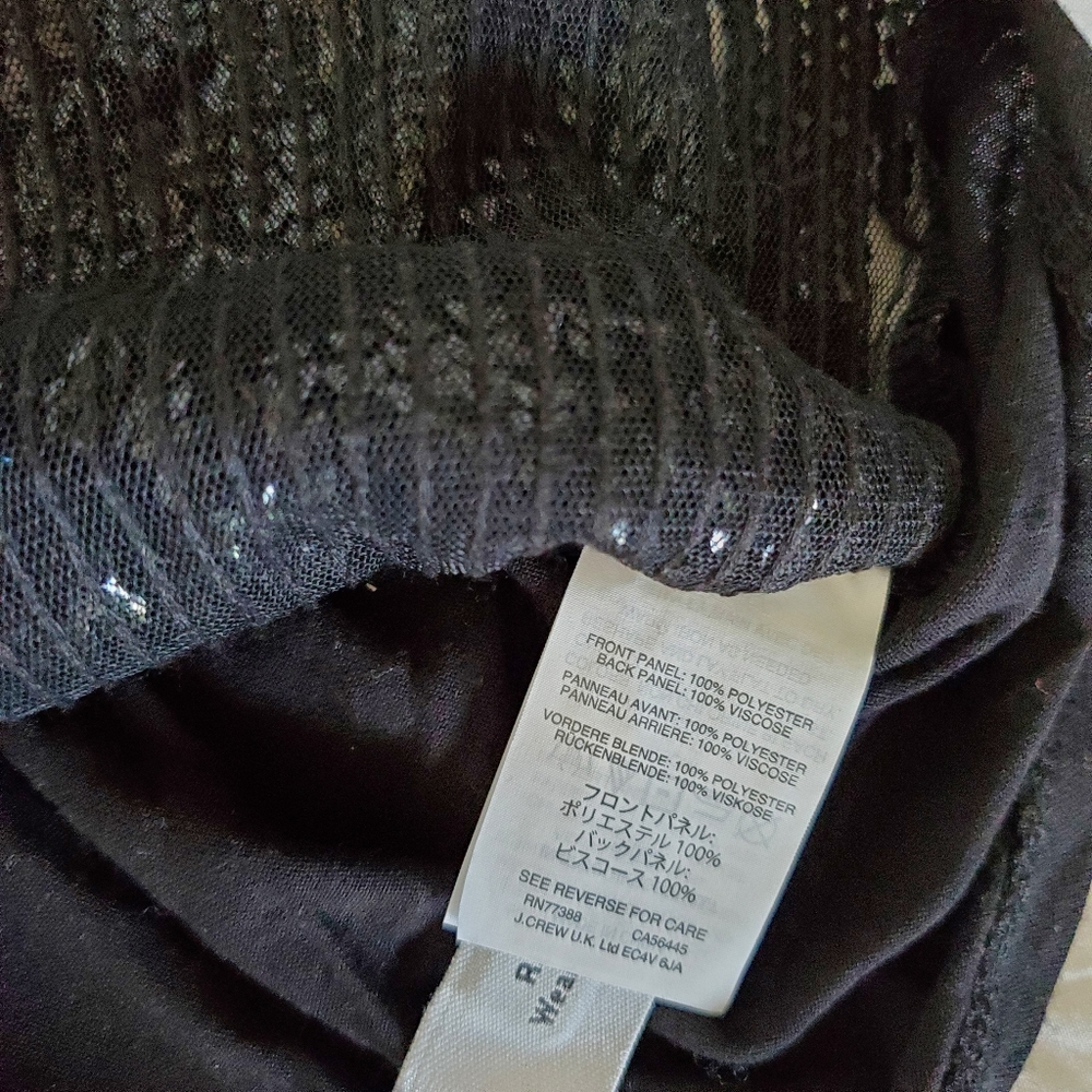 J. Crew Black Sequin Cami Top - Picture 9 of 11